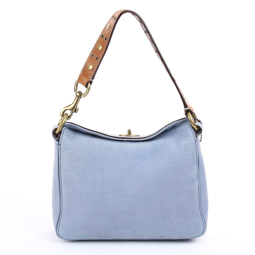 Authentic Coach Y2K Vintage Dusty Blue Suede Bag - Picture 2 of 7